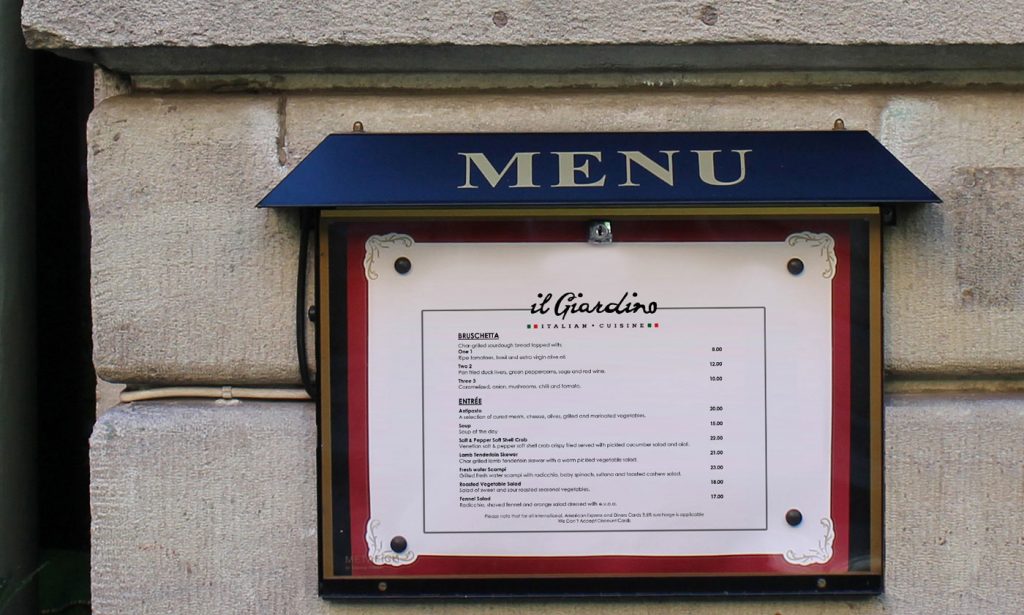 il Giardino Outdoor Menu Mockup